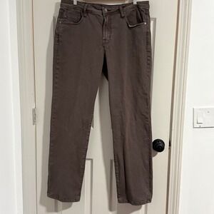 Liverpool Relaxed Straight Jeans Mens 36x32 Brown‎ Casual Stretch Denim